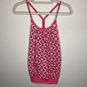 PrAna Andie Tank Racerback Pink /Orange Size Medium